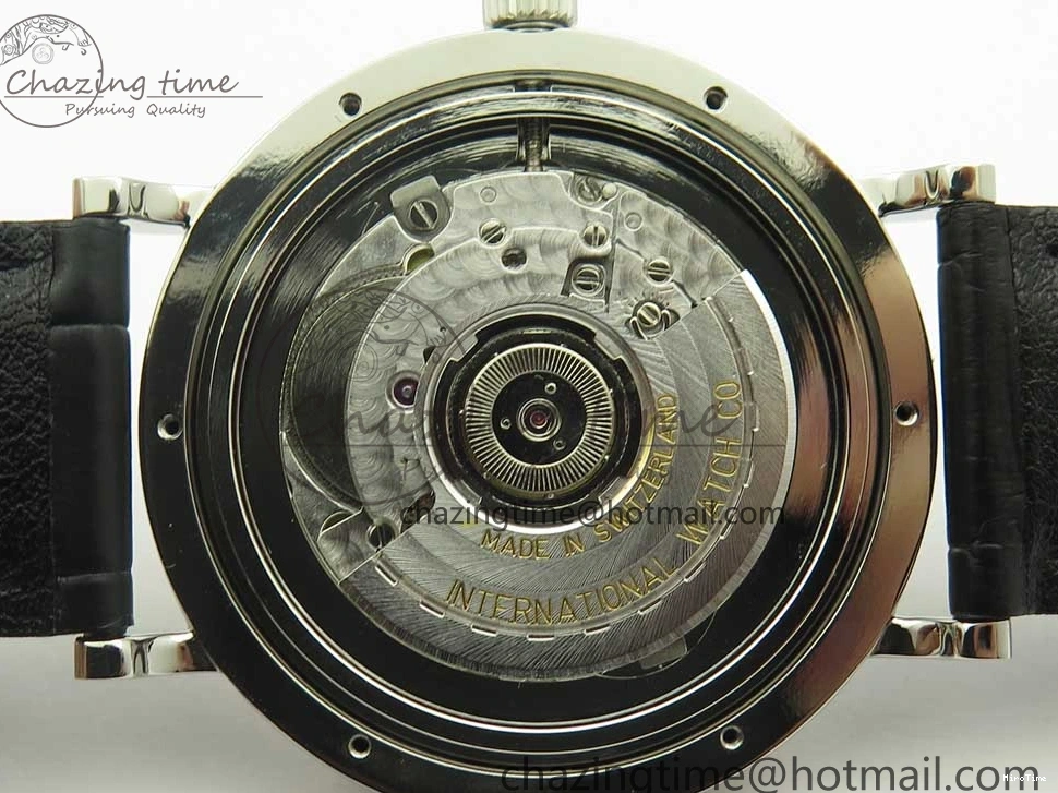 MIROTIME 0303 Supportive Portofino Automatic SS AF 1:1 Best Edition White Dial on Black Croco Leather Strap A 7184